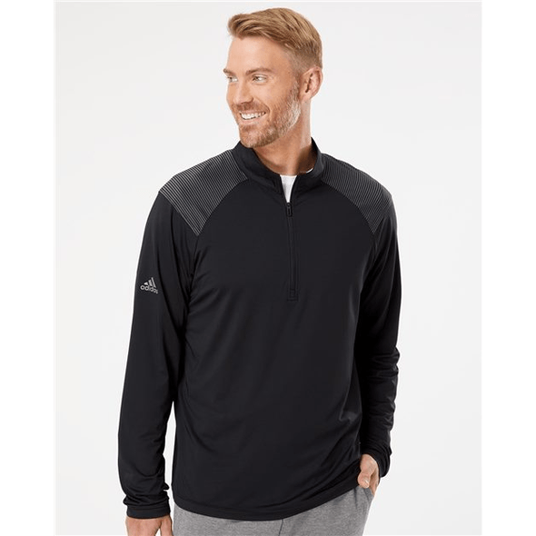 Zip Sweater Bmw Quarter Zip Adidas Shoulder Stripe Quarter-Zip