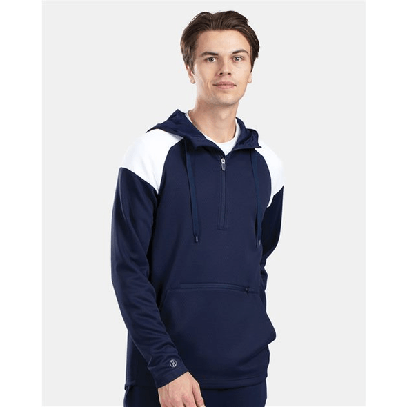 Holloway Limitless Quarter-Zip Hooded Pullover: for