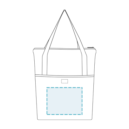 Bolsa tote con cremallera no tejida Hit Crosshatch