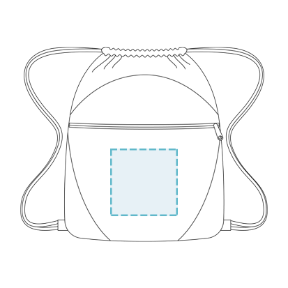 Mochila deportiva de cordones de dos colores Hit Heathered