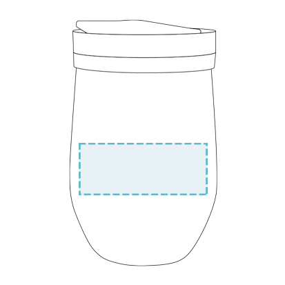 Vaso de acero inoxidable y cristal para vino Hit de 8 oz