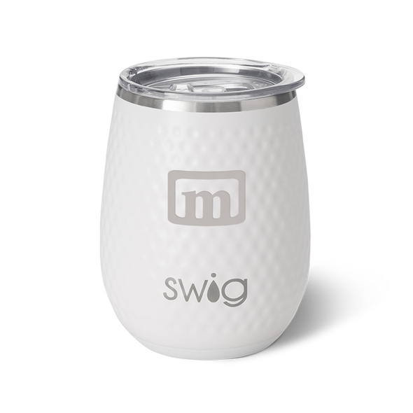 Vaso de vino de acero inoxidable sin base Hit Swig Life Golf de 14 oz